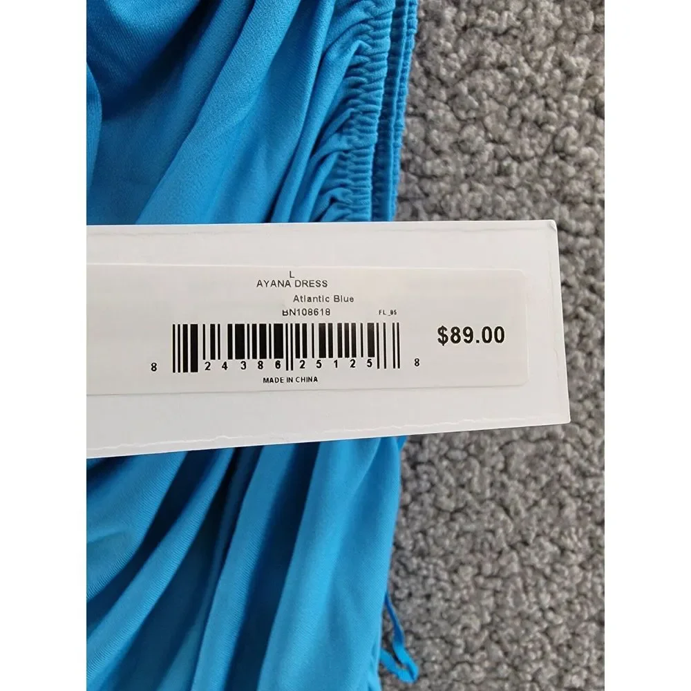 Steve Madden Ayana Dress Women's L Atlantic Blue One Shoulder Neckline Pull On~ - Picture 14 of 14